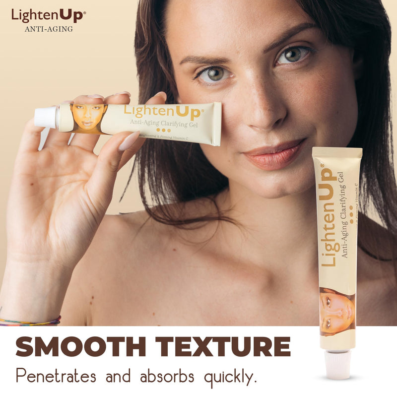 Lighten-Up Anti-Aging Skin Brightening Gel - 1 Fl oz / 30ml, Anti-Aging Cream, with Alpha Arbutin, Argan Oil, Vitamin C Anti-Aging Gel