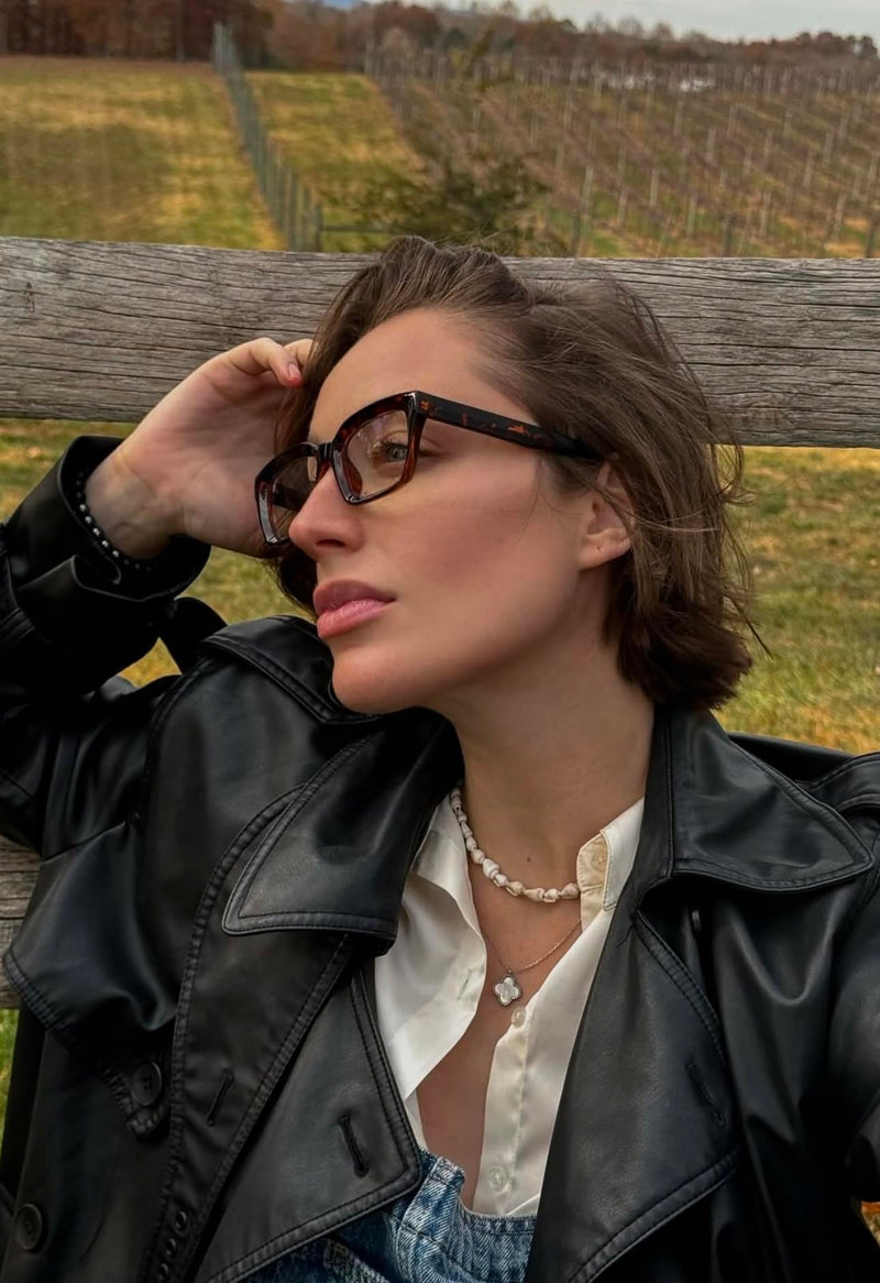 VISOONE Chunky Square Blue Light Blocking Glasses with Anti Computer Glare for Working Women Men MONTANA Light Montana Coco Tortoise - BeesActive Australia