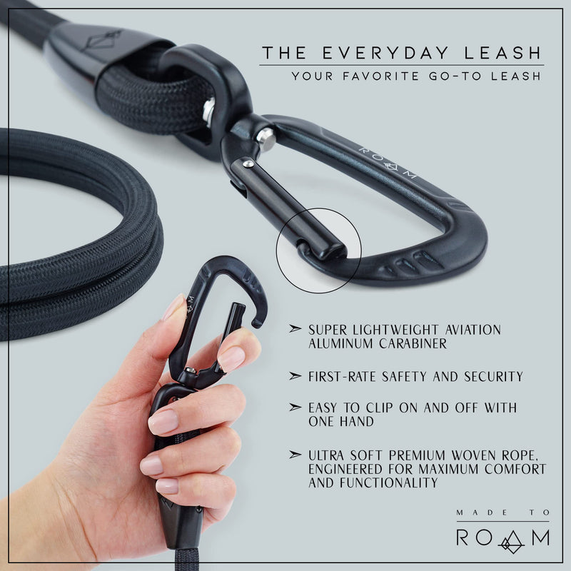 MADE TO ROAM Premium Everyday Leash - Ultra Soft Dog Leash with Aviation Aluminum Carabiner for Small, Medium, Large Dogs - Texas Flair, 4ft (Metal Clamps) 4 Feet, Metal Clamps - BeesActive Australia