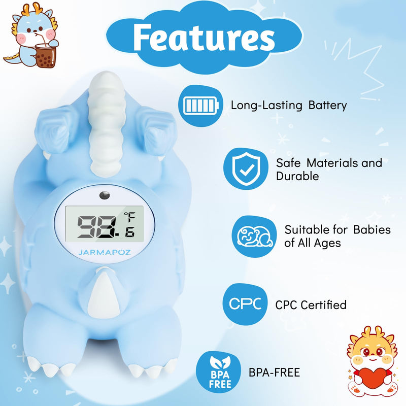 Baby Bath Thermometer ‚Äì Floating Bathtub Thermometer for Newborn ‚Äì Accurate Water Temperature Sensor in Fahrenheit & Celsius ‚Äì Safe Bath Toy for Infants