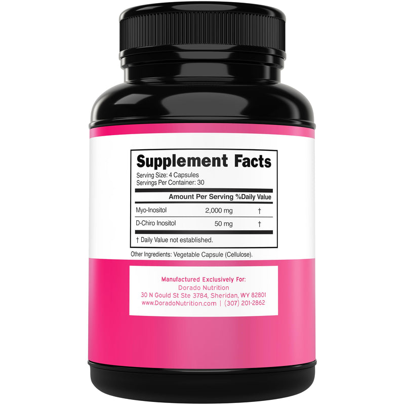 Myo-Inositol & D-Chiro Inositol Supplement For Women (120 Capsules, 2050mg Per Serving Ideal 40:1 Ratio Myo Inositol) Hormone Balance for Women - Third Party Tested, Vegan Safe & USA Made - 120 Count 120 Count (Pack of 1) - BeesActive Australia