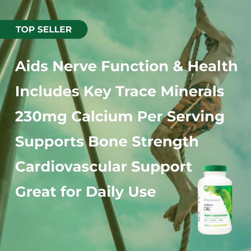 Youngevity Ultimate Cal Calcium Magnesium Bone Health Supplement, 120 Caps | Calcium, magnesium, vitamin D3, zinc, potassium, boron, bone health, ligament support, enhanced absorption, 120 capsules 120 Count (Pack of 1)