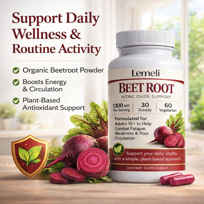 Beetroot, Plant-Based Beet Root Extract Supplement with Vitamin C & Black Pepper – Daily Wellness Formula, Vegan, Non-GMO & Gluten Free, 60 Capsules (1) (1) | Beetroot Extract, Vitamin C & Black Pepper, Plant Based Formula for Energy Routine and Immune...