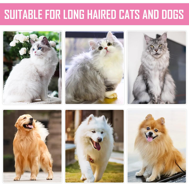 Flea comb for cats and dogs, dog comb, lice comb, nit comb, flea comb for dogs, pet comb, stainless steel lice comb, tear stain remover comb, flea comb for removing fleas (pink 4-piece set) - BeesActive Australia