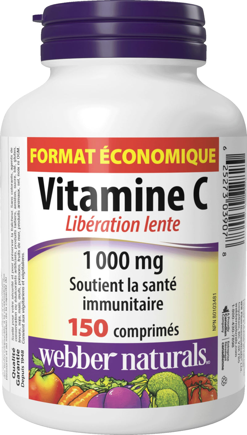 Webber Naturals Vitamin C Timed Release 1000mg, 150 tabs