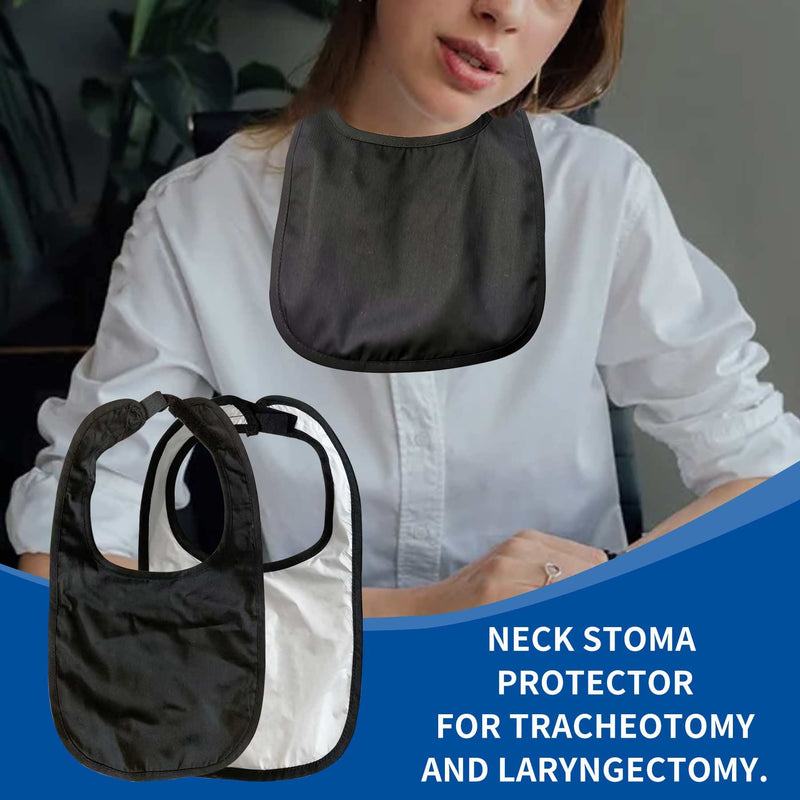 Tracheostomy Shower Cover Neck Stoma Protector Tracheostomy Supplies Breathable Tracheotomy Cover Adjustable Stoma Covers (black) - BeesActive Australia