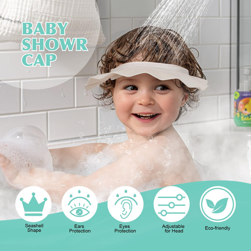 Baby Shower Cap Hat Soft Adjustable Bath Head Cap Visor for Washing Hair Safe Shampoo Shower Bathing Protection Head Eye Ear,Shampoo Caps for Toddler,Baby,Kids,Children,Makes the Bath More Fun - BeesActive Australia