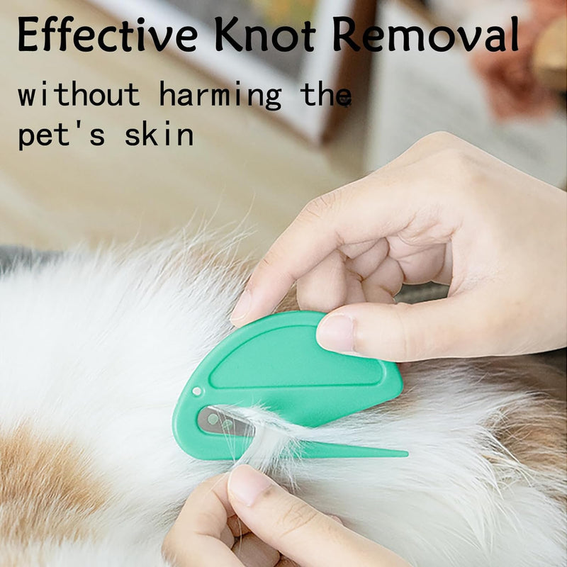 YRAKOZIN [Pack of 5] Knotting Comb for Cats and Dogs, Pet Detangling Knife with Steel Blade, Grooming Knot Remover - BeesActive Australia