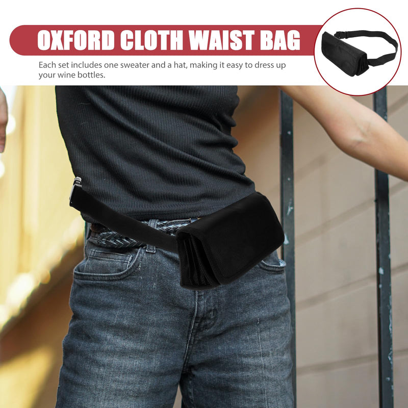 Fanny Packs for Women Belt Fanny Bag Waist Bag Cashier Small Change Ticket Miss Black Cashier (23.00x6.00x8.00 CM) - BeesActive Australia