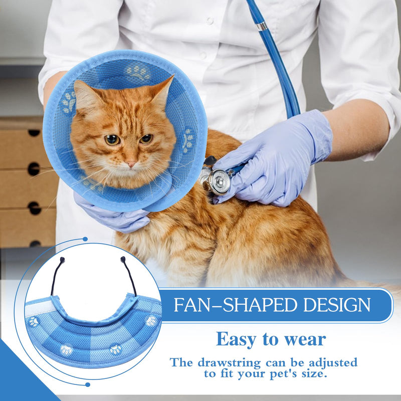 Neck Collar Cat Protective Collar Cat Adjustable Cat Collar Soft Recovery Collar Funnel Cat for Cats Pet After Surgery and Injuries (M) - BeesActive Australia