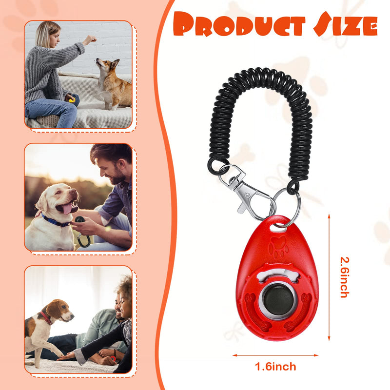 30 Pcs Dog Training Clicker Pet Training Clicker with Wrist Strap Dog Clicker Cat Clicker Pet Clicker Bird Clicker Puppy Training Supplies for Dogs Cats Horses Birds Behavioral Training Accessories