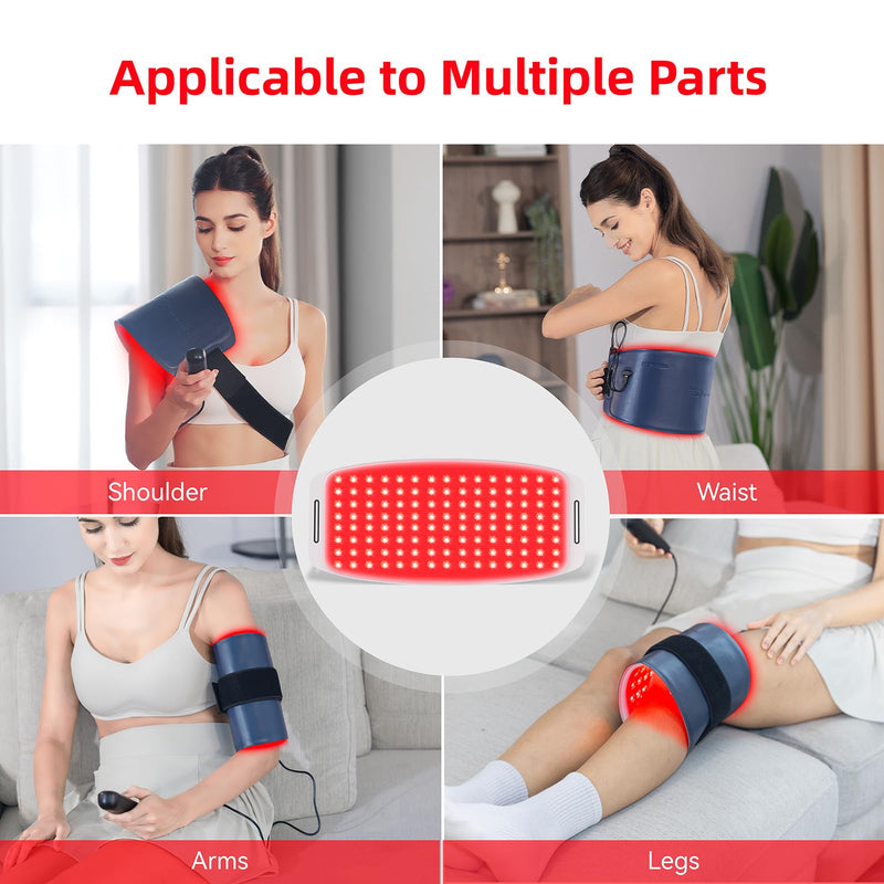 Red Light Therapy Belt for Dogs & Pets, 660nm 850nm Near Infrared Light Therapy Wrap for Back, Hip & Joint Pain, Skin-friendly Dog Recovery Belt for Arthriti & Muscle Pain,Rechargeable Pet Care Device Blue