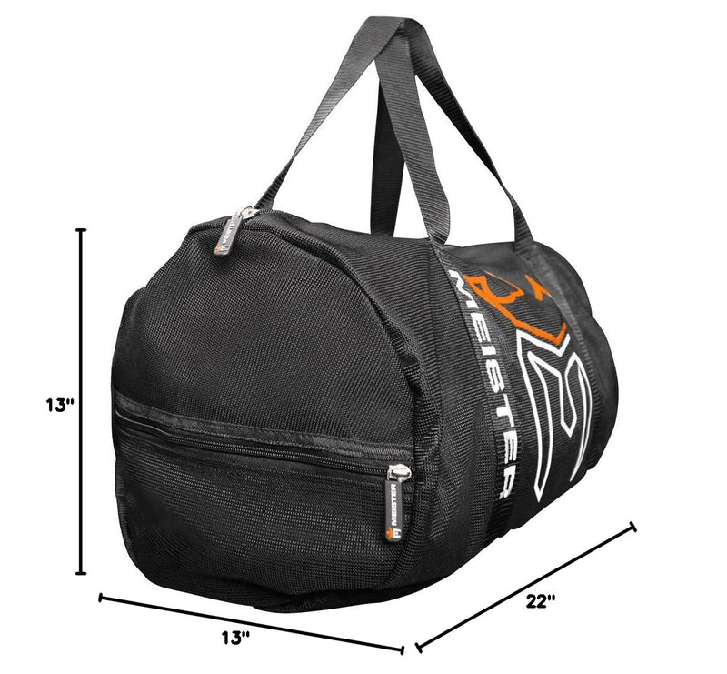 Meister Breathable Chain Mesh Duffel Gym Bag Classic 22"x13"x13" Black - BeesActive Australia