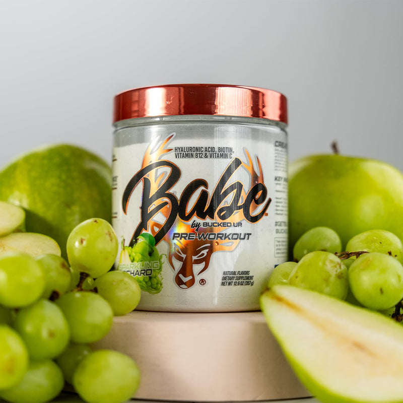 Babe Pre Workout powder for Women | Sparkling Orchard | 6g Citrulline, 2g Beta-Alanine, 100mg Hyaluronic Acid, 5mg Biotin and 5 other registered trademarked ingredients | 30 servings | 12.6 OZ