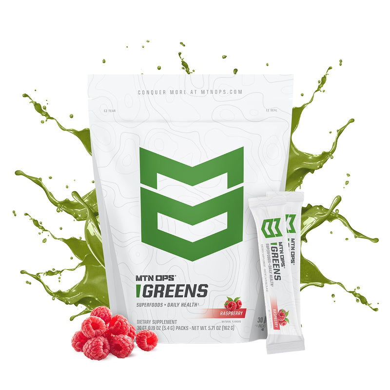 MTN OPS Super Greens Daily Immune Health and Energy Drink Powder ‚Äì Digestive Health Support Blend Boosted with Chlorophyll-Rich Greens | 30 On-The-Go Packs | Just Add Water - BeesActive Australia