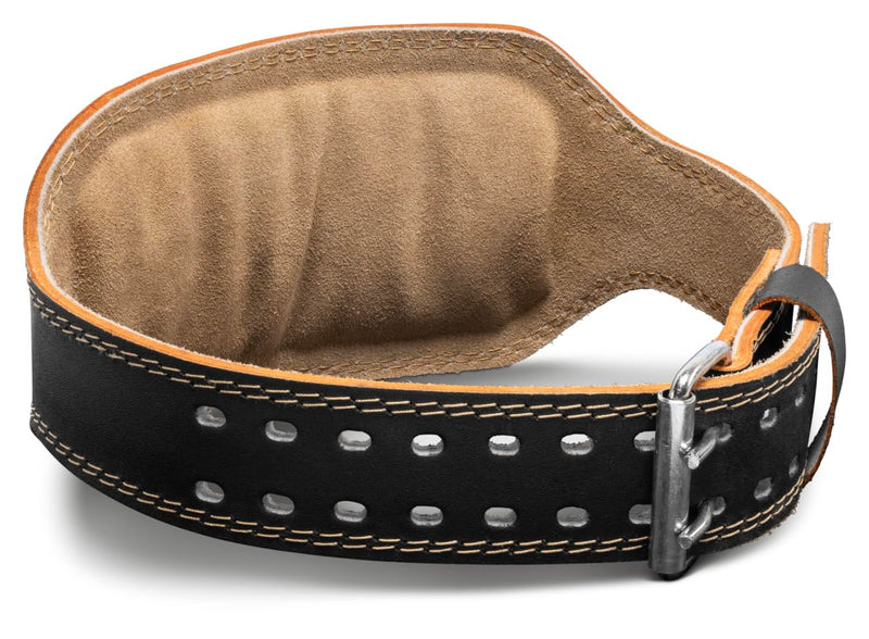 Harbinger Padded Leather Weightlifting Belt 2.0-4" or 6" Width - Foam Cushioning, Tapered Design for Support & Mobility, 6 Inch, Large - BeesActive Australia