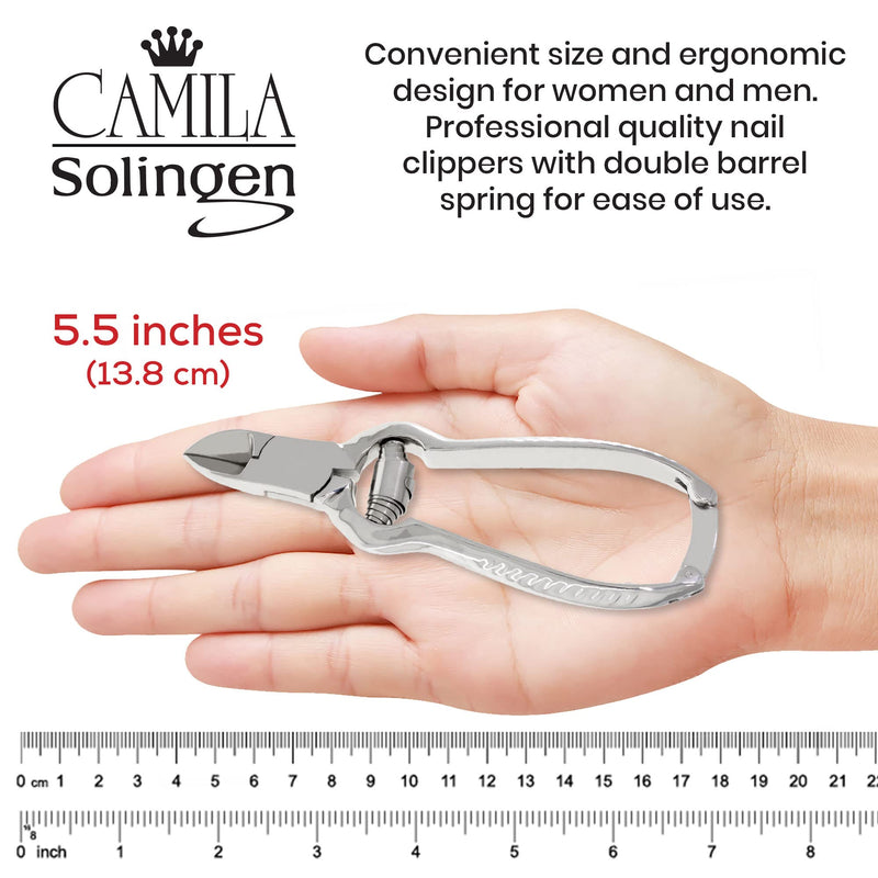 CS13 Large Heavy Duty Toe Nail Clipper for Thick Nails, Manicure and Pedicure & CS19 Large Professional Sapphire Metal Nail File for Fingernail and Toenail, Made in Solingen, Germany CS13 + CS19