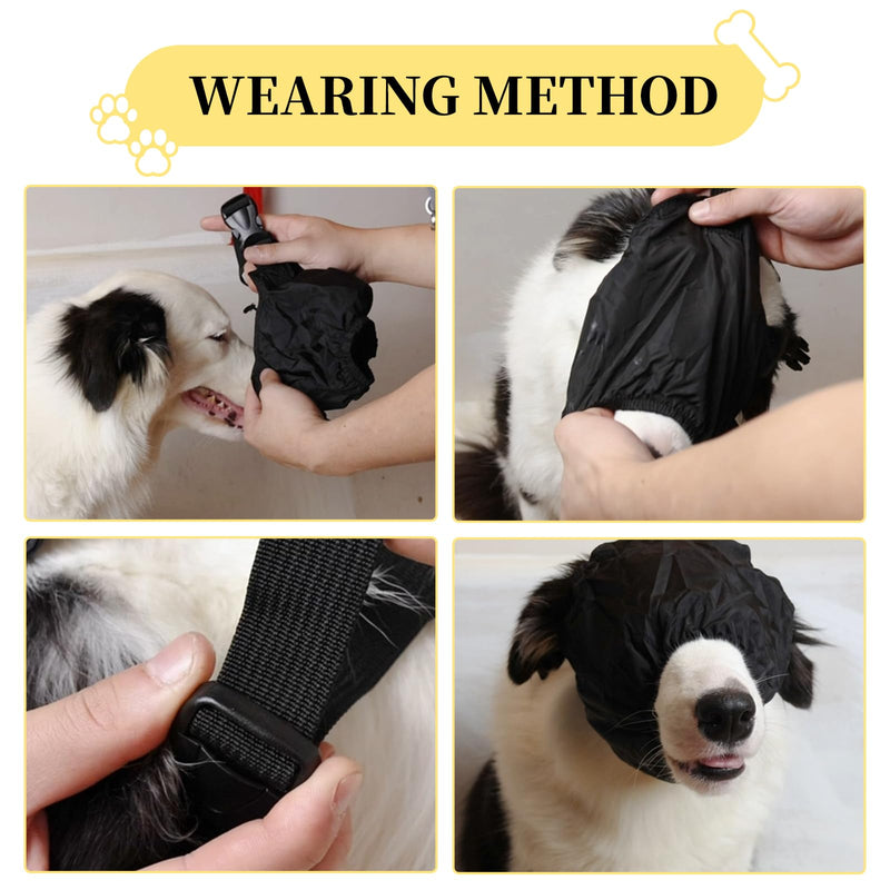 Dog Soothing Cap Dog Cap Eye Mask Calming Dog Eye Mask for Dogs Soothing Eye Mask Nylon Mask, Used for Grooming, Against Bites and Against Car Sickness (L) L - BeesActive Australia