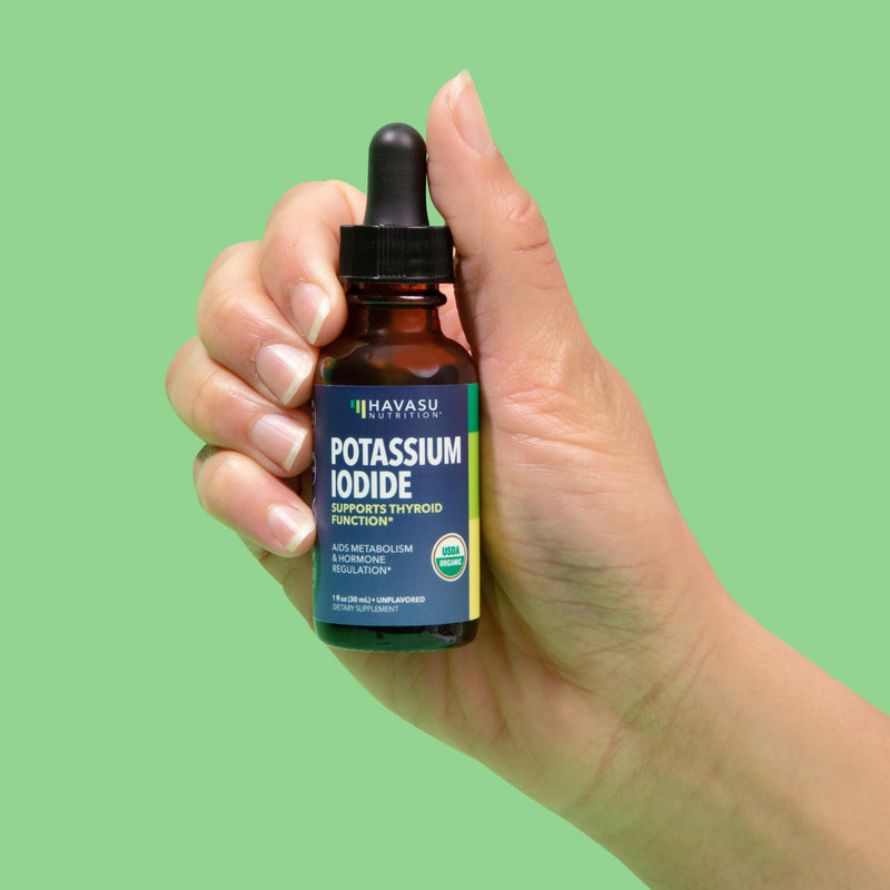 Iodine Liquid Drops - USDA Organic Potassium Iodide Supplement for Thyroid Health, Hormone Balance, and Metabolism Support - 1-Year Supply - Vegan, Non-GMO Gluten-Free - Unflavored, 1 Fl Oz - BeesActive Australia