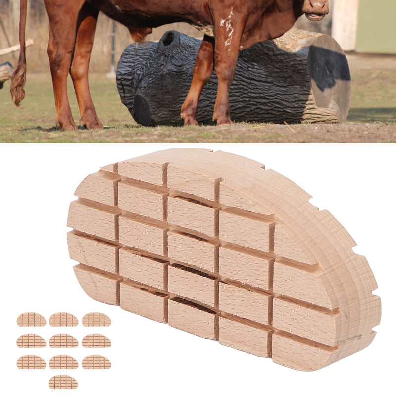 Raguso 10Pcs Horses Hoof Pads Horses Wooden Hoof Mat Easy to Paste Breathable Cow Hoof Pads Farrier Supplies for Cows