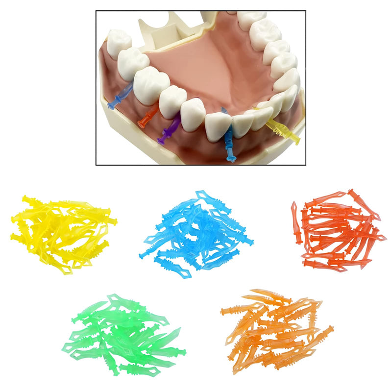 Dental Interdental Wedges Kit Adaptive Teeth Gap Wedge Tulwar/Diamond/Wedges Knife for Dental Tooth Restoration Material (Wedges MIix Kit) Wedges MIix Kit