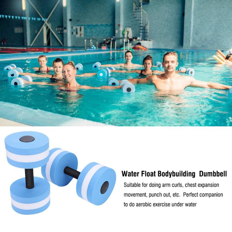 Foam Dumbbell, Aqua Barbells for Water Aerobics, Pool Workouts, Fitness Training, Yoga, and Bodybuilding ¨C Durable Foam Barbells (Blue)