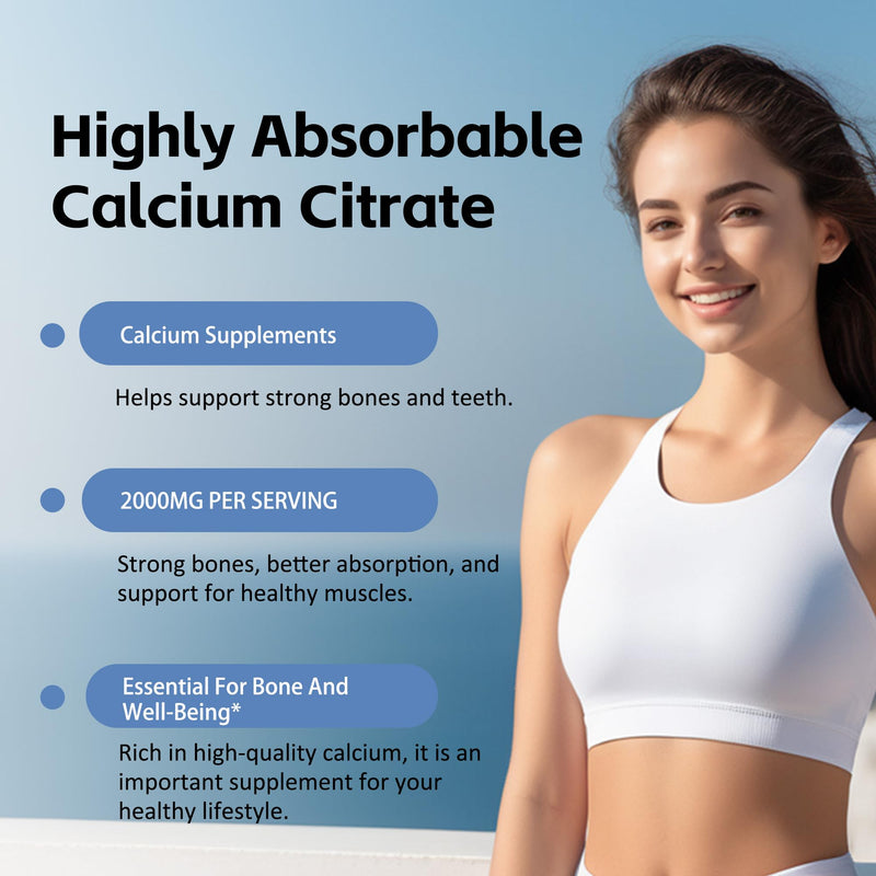Nutriview Calcio 2000 mg with D3, K2, B12 & Glucosamine, 120 Count | Calcium formula with D3, K2, B12, and glucosamine for adults, designed for a simple daily mineral routine