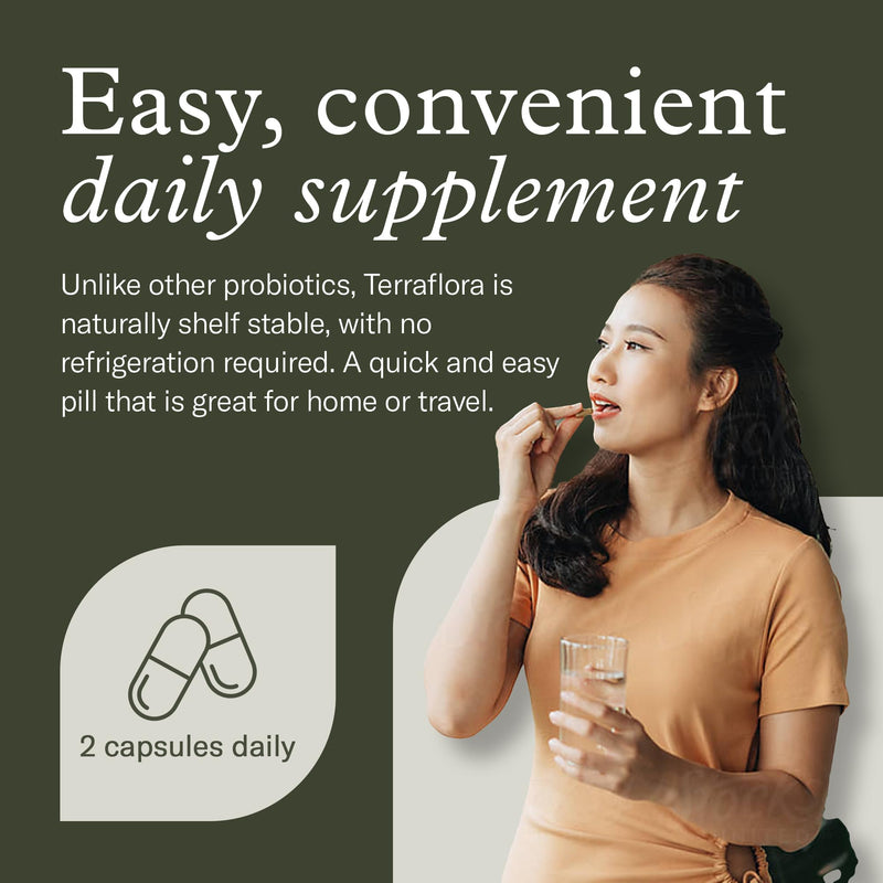 Terraflora Deep Immune Synbiotic, SBO Spore Probiotic, Immune, 60 Ct | Soil-based spore probiotics & prebiotics with LC-Plasma & Bacillus strains. Immune & gut support, vegan. 60 caps.