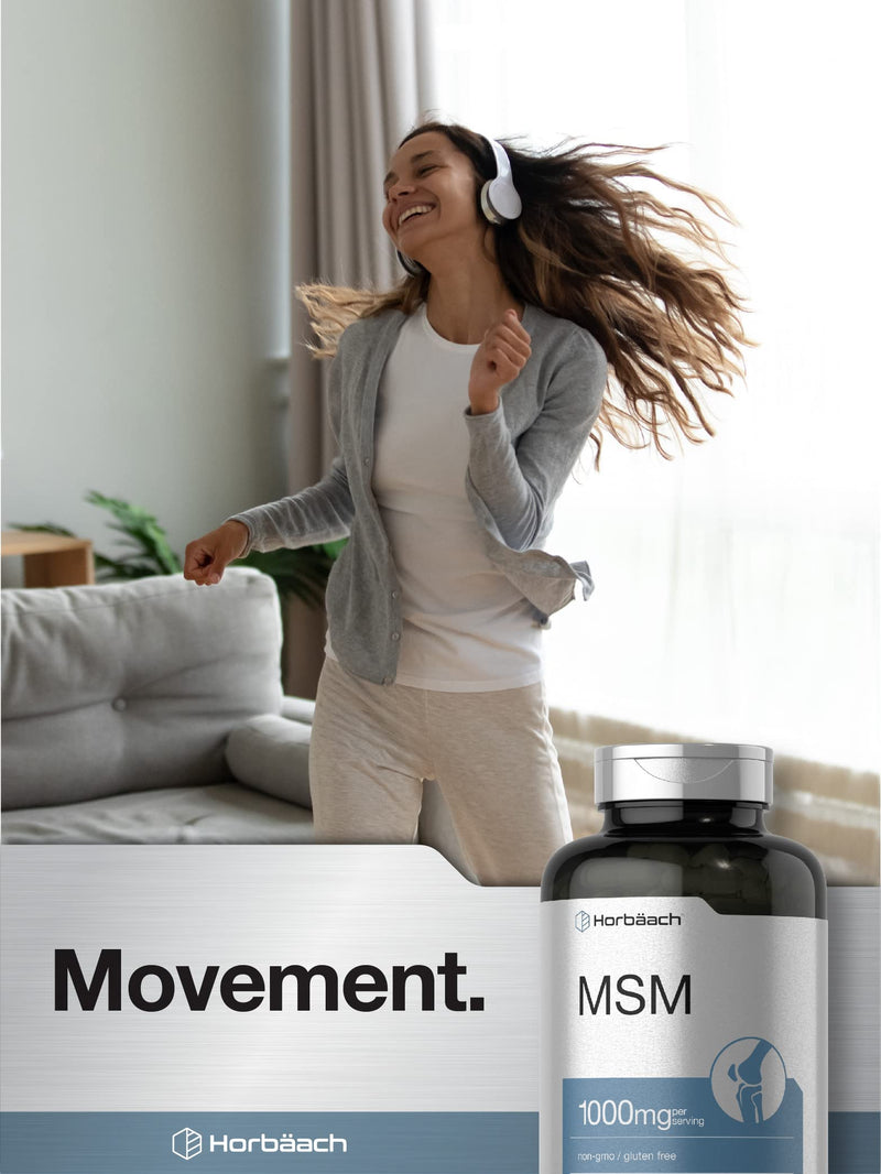 Horb√§ach MSM Supplement Capsules | 1000mg | 250 Count | Non-GMO and Gluten Free Formula | Methylsulfonylmethane 250 Count (Pack of 1)