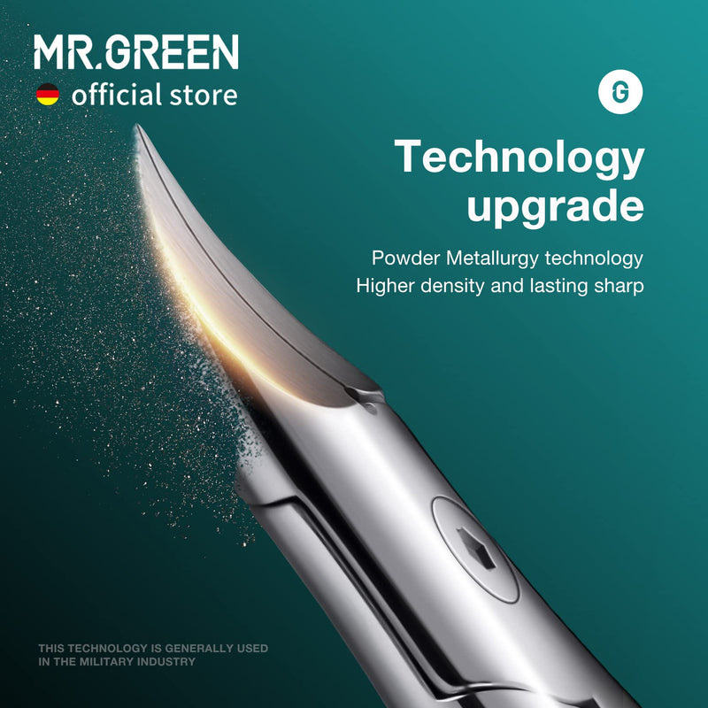 MR.GREEN Toenail Clippers Stainless Steel Ingrown Nail Cutter Thick and Hard Nails Pedicure Manicure Tools (Green+Nail Remover) Green+nail Remover - BeesActive Australia
