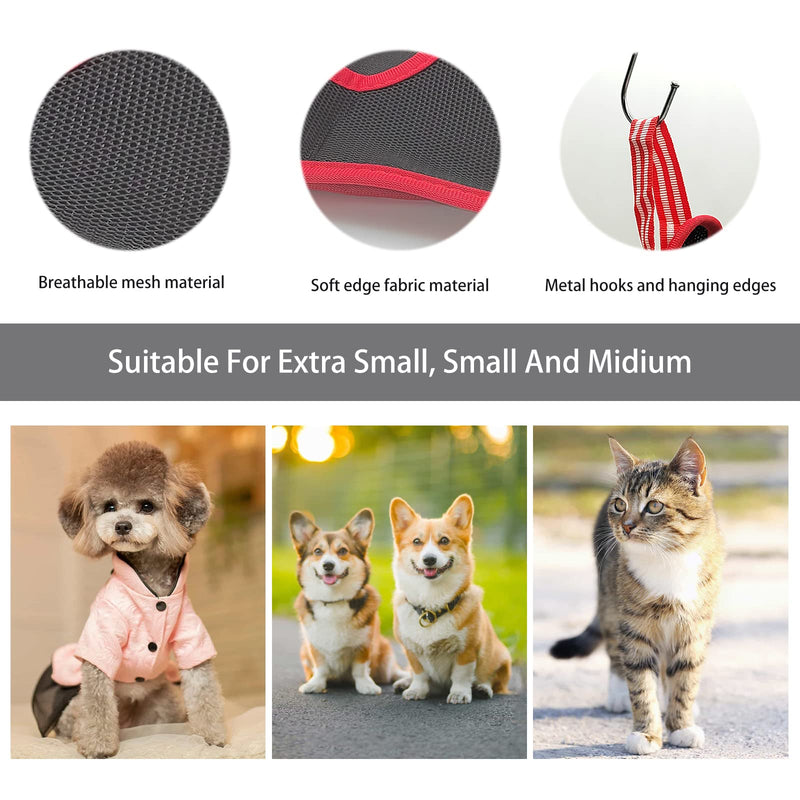 LuckyOpt Dog Grooming Hammock, Breathable Pet Hammock for Grooming with 2 S Hooks, Dog Snake Harness for Nail Clipping Trimming Small & Medium Cats & Dogs (S) - BeesActive Australia