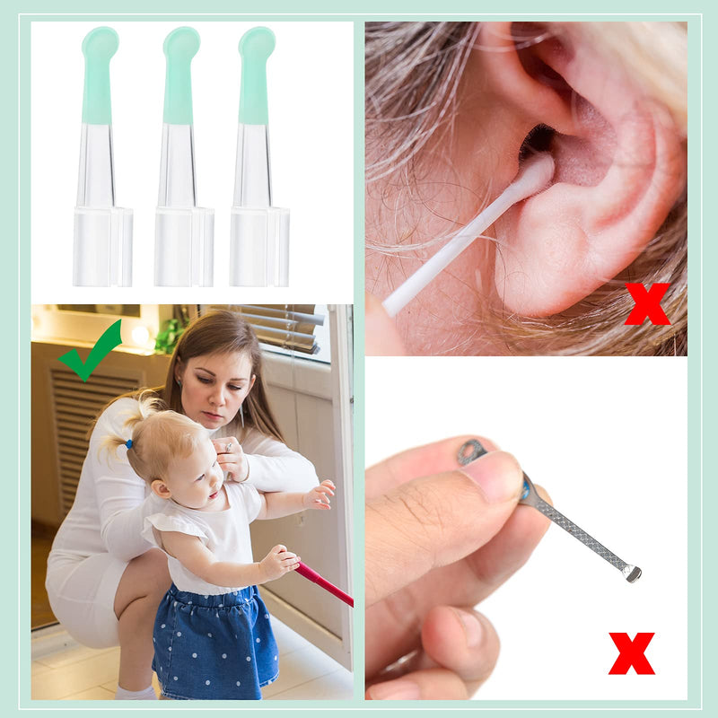 20 Pieces Ear Spoon Tips Cleaner Replacement Set for 3.5 mm Otoscope Plastic Reusable Ear Cleaner Tips for Teens Adults Family Health Care - BeesActive Australia