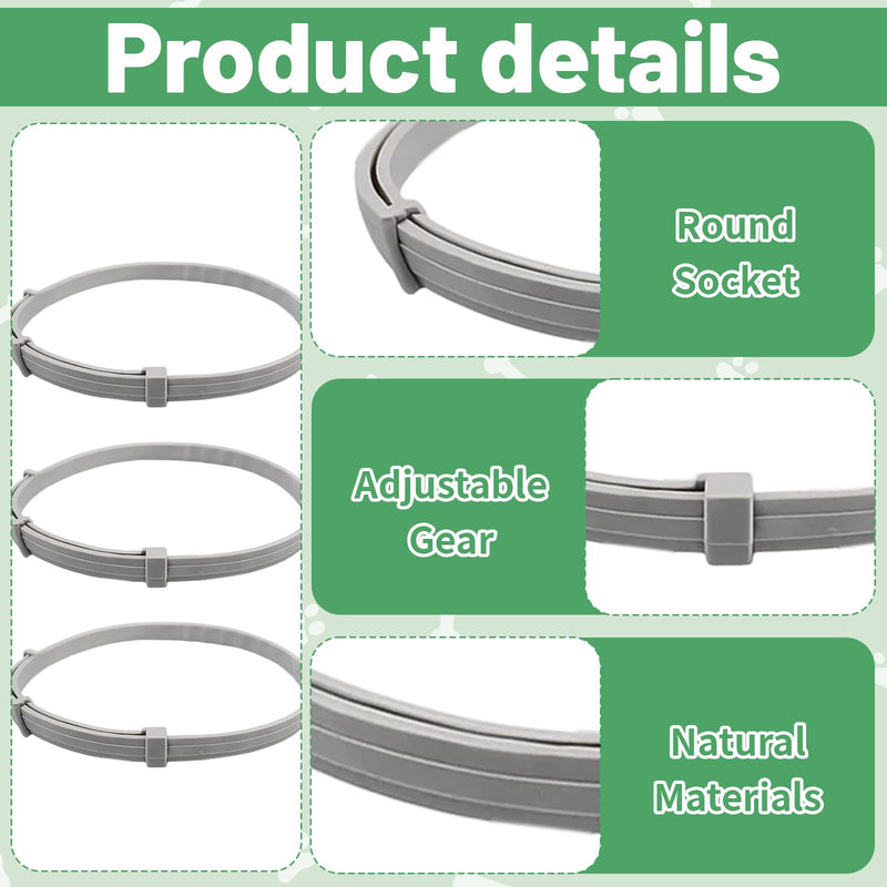 3 Pcs Calming Collar for Dogs, 70cm/27.56in Dog Calming Collar for Anxiety, Adjustable Anxiety Relief Collar, Dog Anxiety Relief for All Small Medium Dogs (Grey)