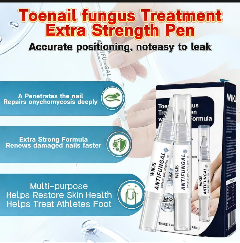Toenail Fungi Treatment Extra Strength - Fungi Nail Pen，Quickly Fix Toenail and Fingernail Fungus Problems The Ideal Choice for Athletes and Nail Health 4ml/0.14FLOZ 3Pcs