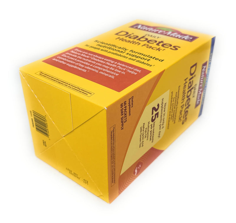 Nature Made Daily Diabetes Health Pack, Dietary Supplement for Nutritional Support, 60 Packets