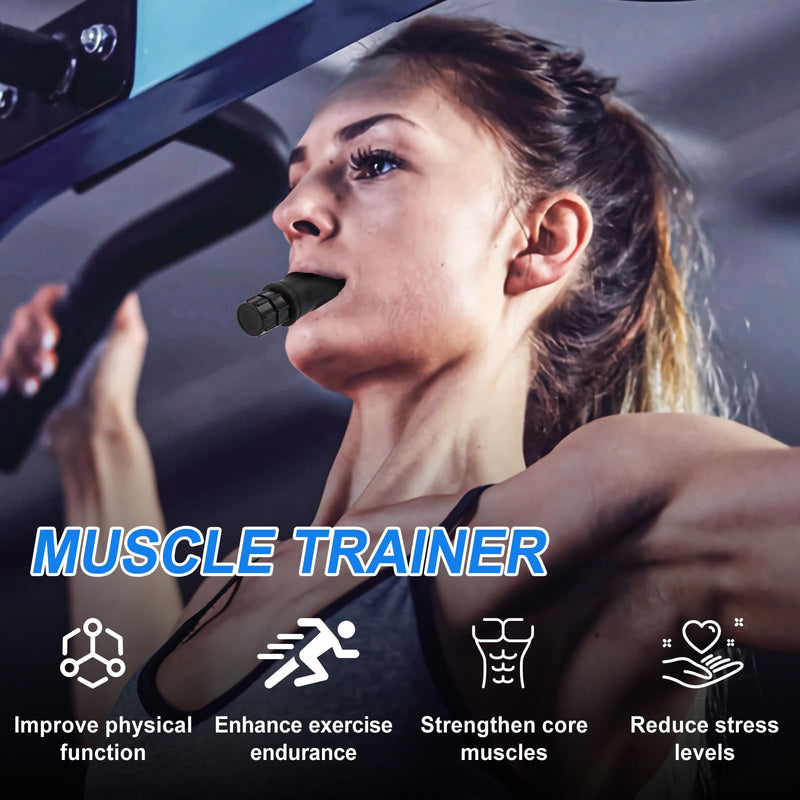 3 PCS Portable Breathing Trainer with Adjustable Resistance Settings (Black/Grey/White) White/Grey/Black - BeesActive Australia