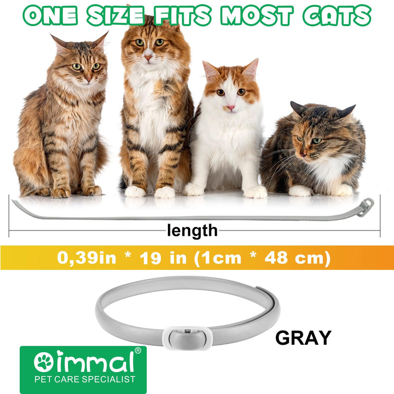 QLIGES tick flea collar cat, flea collar for cats 4 pieces, effective protection for 24 months, protection against skin allergies, soft and comfortable, adjustable, waterproof, suitable for all cats gray - BeesActive Australia