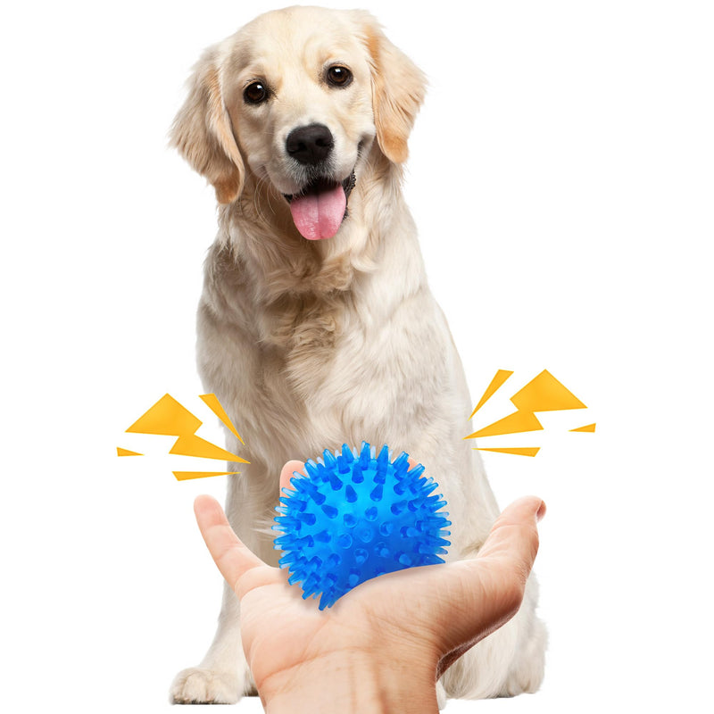 8 Pack 2.5” Squeaky Dog Balls for Small and Medium Dogs, Spiky Balls for Teething Puppies Samll Set of 8 - BeesActive Australia