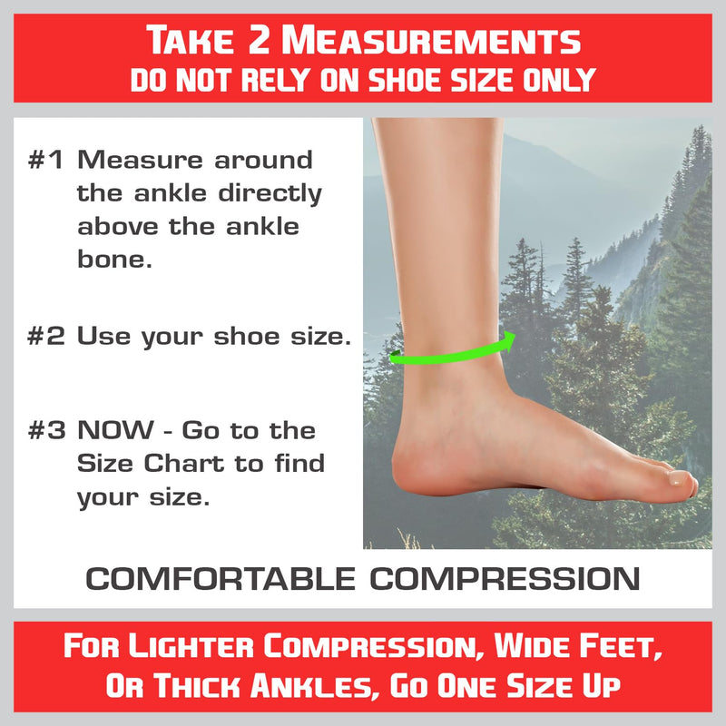 TechWare Pro Plantar Fasciitis Socks - Ankle Compression Socks for Women & Men. Achilles Tendonitis Brace & Foot Arch Support Medium Black / Gray