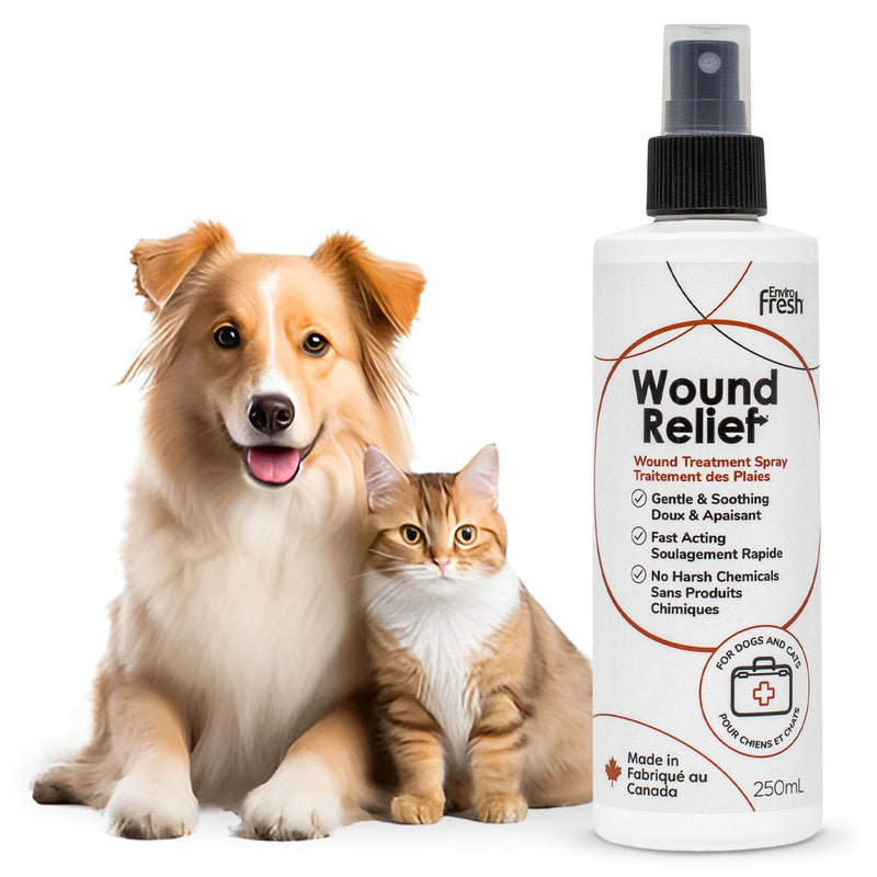 Wound Spray for Pets by EnviroFresh, Wound and Skin Care for Dogs Cats Pets, Fast Acting, Soothing, Scratching, Itch, Skin Irritation, Bites & Burns, No Harsh Chemicals 8.45oz/250mL