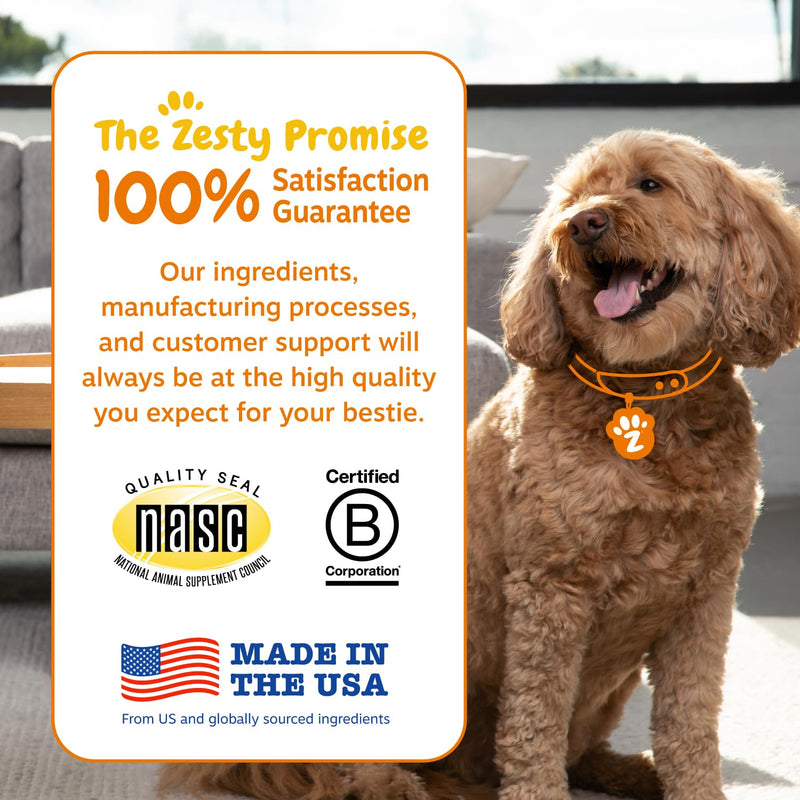 Zesty Paws Probiotics for Dogs - Digestive Enzymes for Gut Flora, Digestive Health, Diarrhea & Bowel Support - Clinically Studied DE111 - Dog Supplement Soft Chew for Pet Immune System - Pumpkin 90 Count - BeesActive Australia