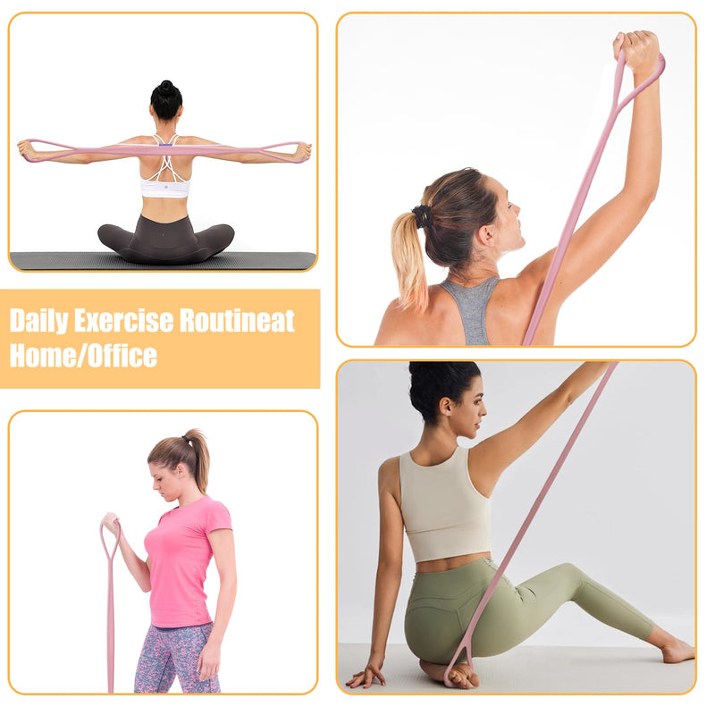 2 Pcs Arm Resistance Bands, Figure 8 Resistance Bands with Handles, Chest Expander Exercise Bands for Full Body Workout, Body Sculpting Pull Rope for Strength Training, Yoga