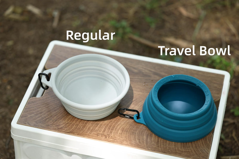 OHMO-Collapsible Dog Water Bowl Anti Tip Over No Spill from Car Movement(24oz Medium, Peacock Blue), Travel Dog Bowls, Less Splash Portable Pet Bowl for Road Trip, Cat Travel Accessories 24oz - BeesActive Australia