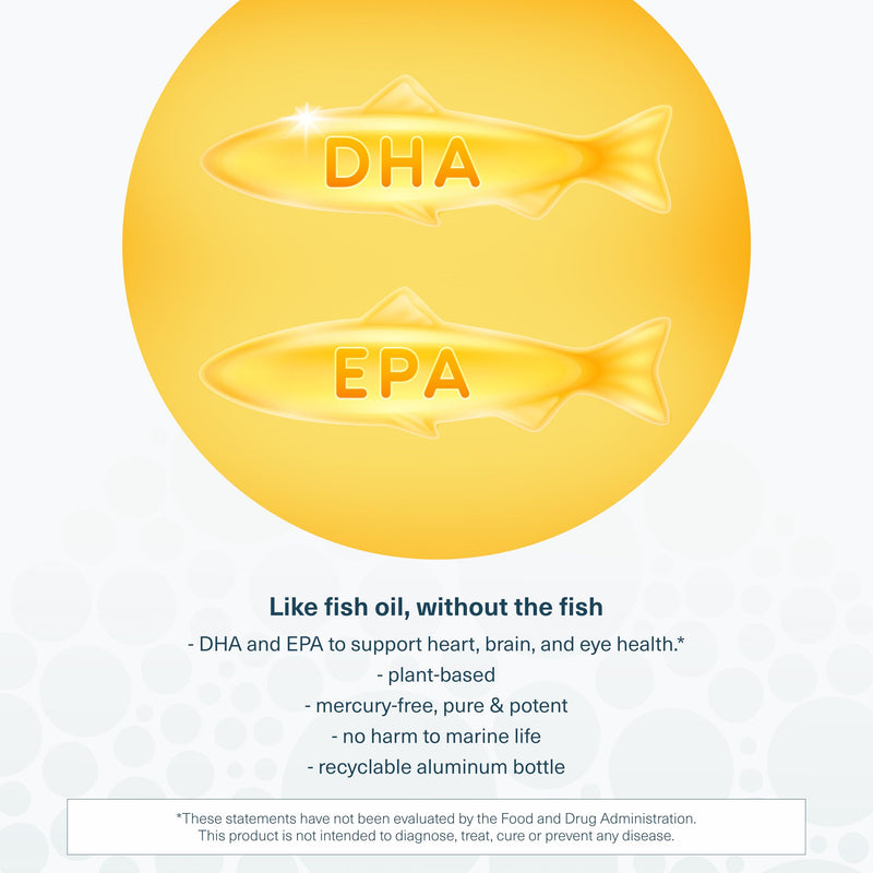 Youtheory Ocean-Friendly Omega, Vegan Algae Omega 3, 60 Softgels | With EPA and DHA, Supports Heart, Eye, and Brain Health*, Recyclable Aluminum Container, Gluten, Soy, and Dairy-Free 60 Count (Pack of 1)
