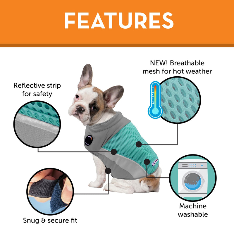 ThunderShirt Breeze for Dogs, X-Large, Aqua, Extra Breathable Mesh Fabric, Dog Anxiety Relief Vest for Every Day Stress & Calming During Thunder Storms and Fireworks