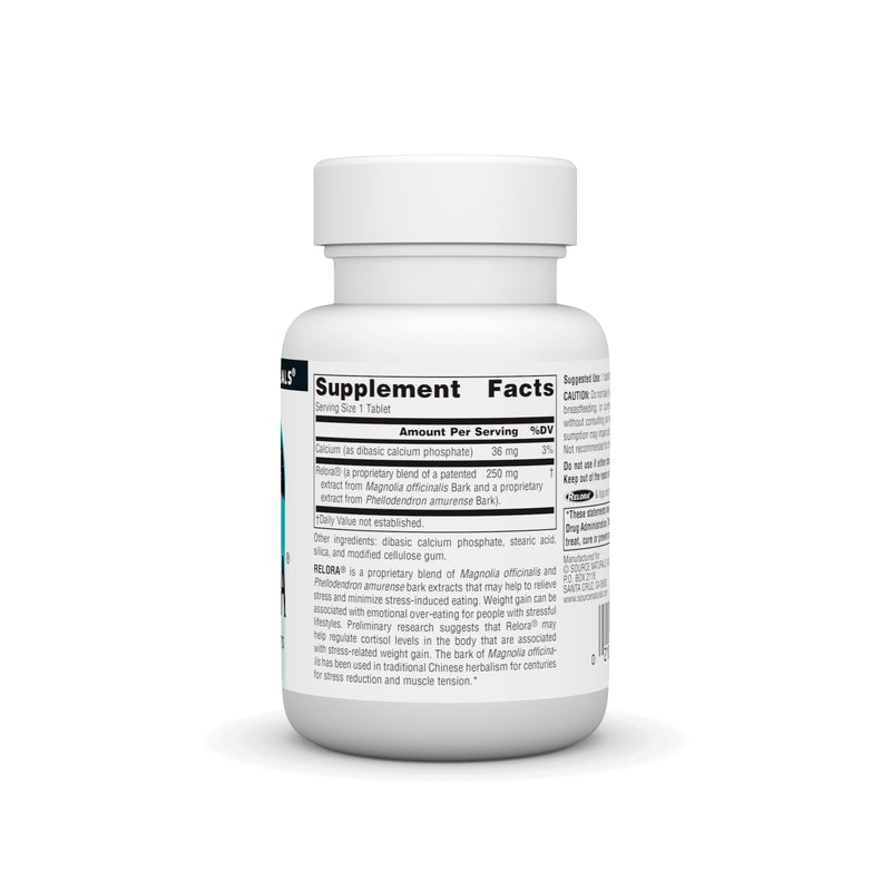 Source Naturals Relora, Promotes Healthy Eating Behavior and Muscle Relaxation Support*- 250 mg - 90 Tablets