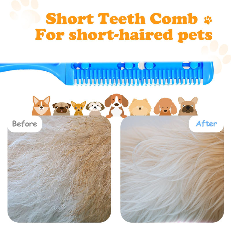 3 Pcs Razor Comb for Dogs Cats with 20 Pcs Extra Blades, Pet Grooming Razor Comb, Dog Cat Brush with Razor that Cuts Hair, Pet Hair Cutter Comb for Dog Cat, Pet Hair Trimmer Grooming Comb for Dog Cat - BeesActive Australia