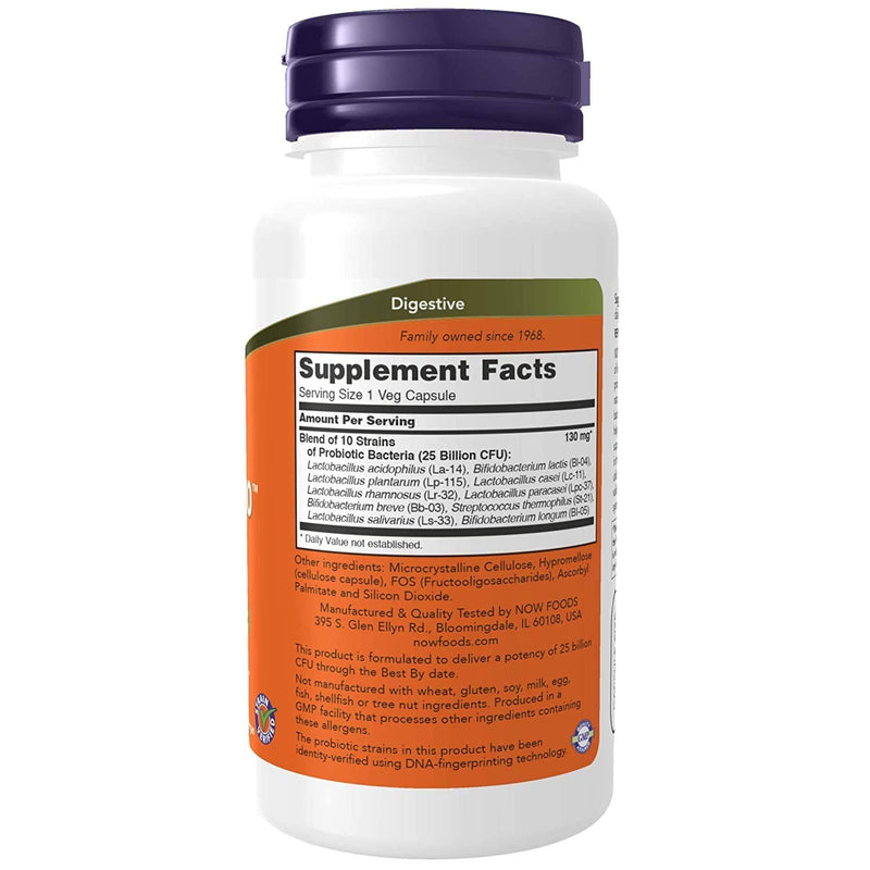 NOW Foods Probiotic-10 25 Billion, 100 Count (Pack of 3) 100 Count (Pack of 3)