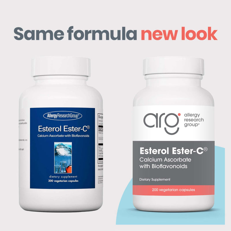 ARG Esterol Ester C Buffered Vitamin C, 200 Capsules | Delivers 1.35 g Vitamin C as Buffered Ester with Bioflavonoids and Quercetin for Immune and Antioxidant Support