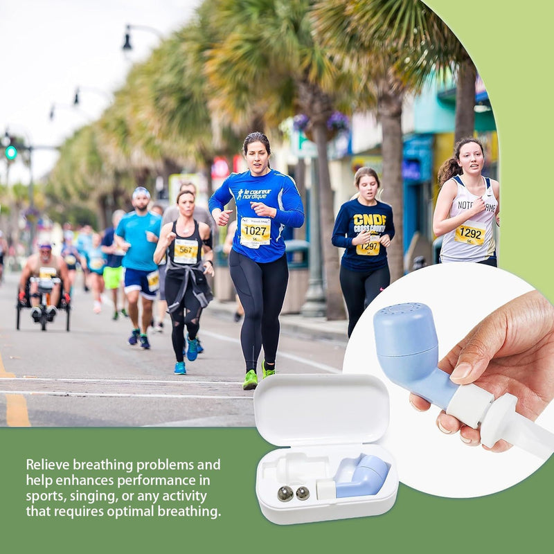 Breathing Trainer, Breathing Exercise Device for Lungs, Flutter Valve Clearing Device, Mucus Removal, Equipped with 3 Balls and Box, Suit for Lung Rehabilitation Clients and Lung Exerciser - BeesActive Australia